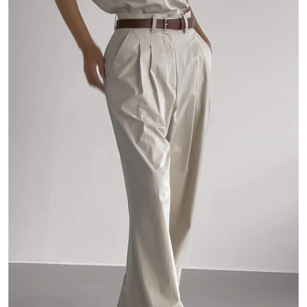 Frankie Shop Jayden Wide Pants - Taupe - NWT